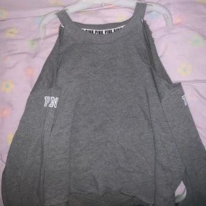 PINK Cold Shoulder Crop